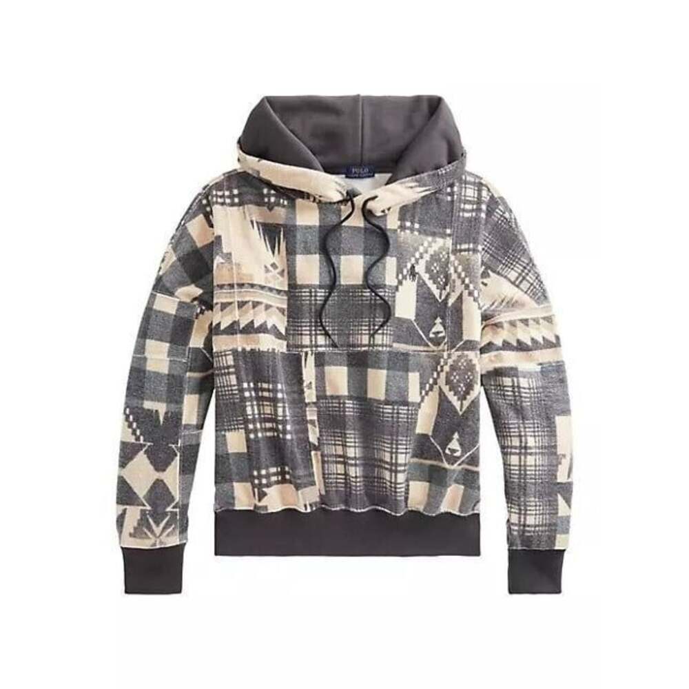NEW Polo Ralph Lauren Women's S Fleece Patchwork Hoodie • Reg Price $168